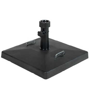 Parasolvoet 27 kg zwart gepolijste betonnen parasolvoet, stokdiameter tot 48 mm Zwart beton (45x7 cm) ~