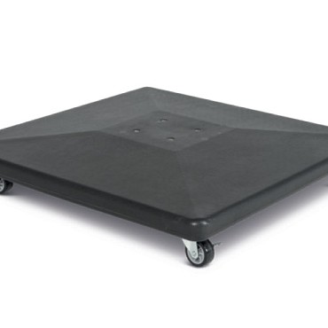 Parasolvoet 70 kg verrijdbare parasolvoetvoor zweefparasols Zwart beton (80x80x5 cm) ~