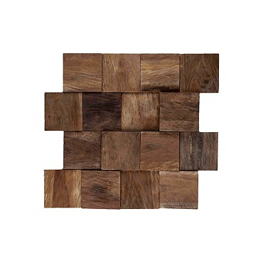 Wood panels 07 interlock natural 10x10 cm. ~