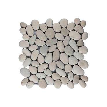 Pebble regular white 30x30 cm. ~