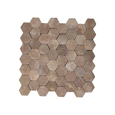 Parquet hexagon small light brown 30x30 cm. ~