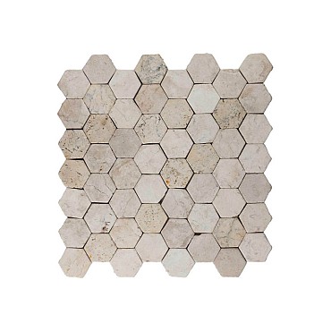Parquet hexagon small cream 30x30 cm. ~
