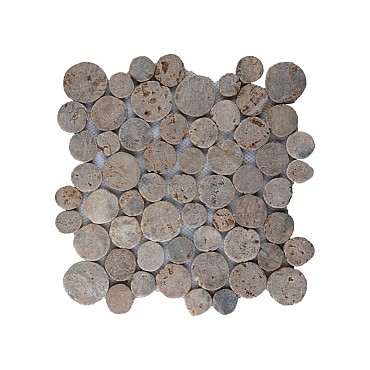 Mosaic coin sunset brown 30x30 cm. ~