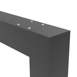 Luxxout pergola koppelstuk hoek profiel 100x100 mm. Kleur: Antraciet ~