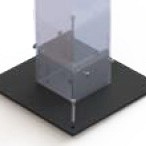 Luxxout pergola voetplaat midden/hoek profiel 100x100 mm. Kleur: Antraciet ~