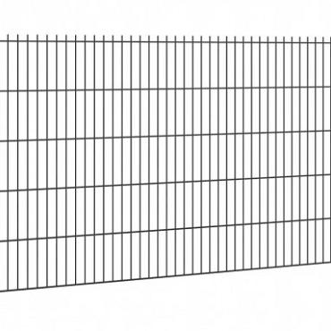 Hillfence metalen scherm, dubbele staafmat, 250x103 cm. zwart ~