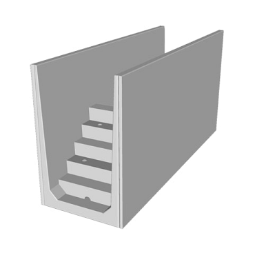 Trap voor U-element UX150 3 treden (prijs af fabriek) ~