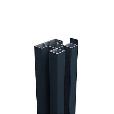 Boston aluminium H-paal 7,5x7,5 cm. RAL9005