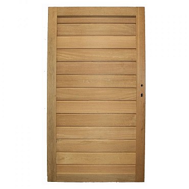 Bankirai massief poort 22-L met slot 100x180 cm. Premium (uitlopend '25) ~