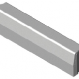 Trottoirband 13/15x25x100 grijs vis ~