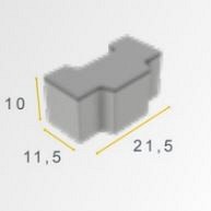 GRASKEI 21,5x10,5x10 cm Grijs ~