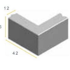 Opsluitband hoek grijs 45/45x25x12 cm. ~