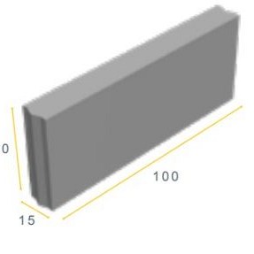 Opsluitband grijs 100x40x15 cm. vb ~