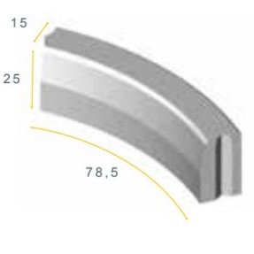 TROB 13/15x25x78,5 1i grijs vis ~