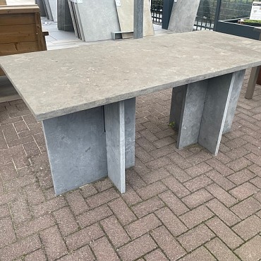 Tafel Spotted Blue 180x90x3 incl. Set Voet OP=OP