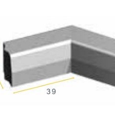 Trottoirband Hoekstuk visbek 13/15x25x38cm. 135º inwendig grijs ~