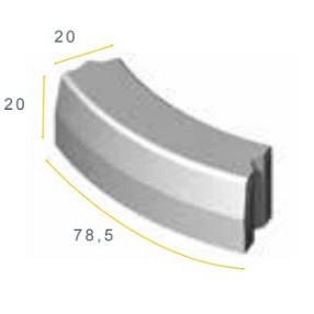 TROB 18/20x20x78,5 1u grijs vis ~