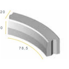 TROB 18/20x20x78,5 1i grijs vis ~