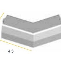 Trottoirband hoekstuk visbek KOMO 135° uitwendig grijs 18/20x25x45 cm. ~