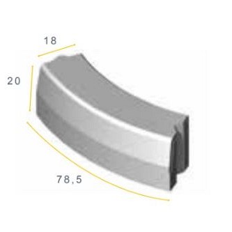 TROB 18/20x25x78,5 4u grijs vis ~