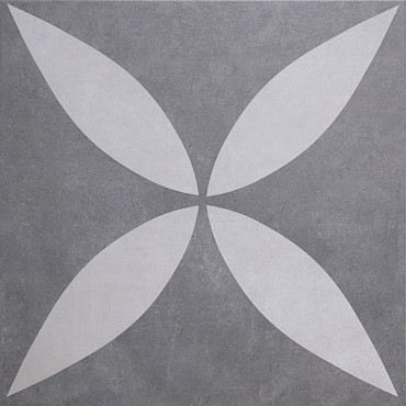 Keramische tegel Geoceramica® Entrée Ambiente Antra Flower 60x60x4 cm. ~