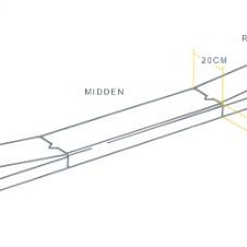 Inritband 5/20x20x100cm. mv-5/20 visbek links grijs ~
