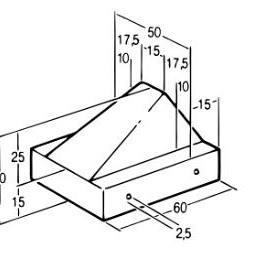 Schrikblok 60x50x40 grijs ~