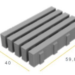 EcoStrook grijs 60x40x12 cm. ~