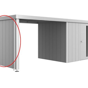 Zijwand voor Zijdak voor berging Neo Gr. 2A/2B/2C/2D zilver-metallic ~