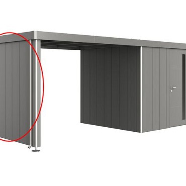 Zijwand voor Zijdak voor berging Neo Gr. 2A/2B/2C/2D kwartsgrijs-metallic ~