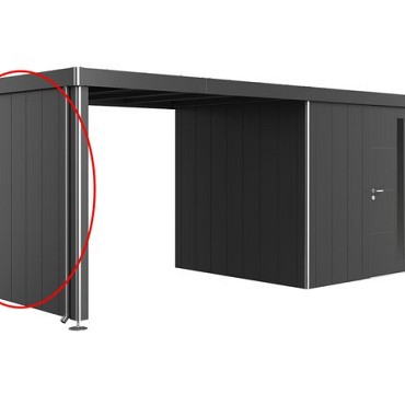 Zijwand voor Zijdak voor berging Neo Gr. 2A/2B/2C/2D donkergrijs-metallic ~