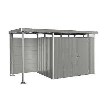 Achterwand voor zijdak  S Gr. H2-H5 donkergrijs metallic ~