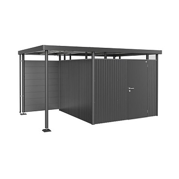 Achterwand voor zijdak  S Gr. H2-H5 kwartsgrijs metallic ~