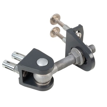 IdeAL/SeriAL alu poortbeslag voor alu poort vulbaar (t.b.v. art. 2219) excl. Cilinder (uitlopend 202