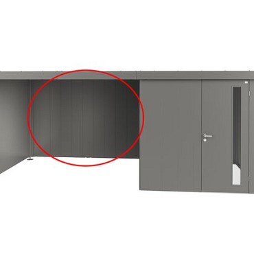 Achterwand voor Zijdak voor berging Neo kwartsgrijs-metallic ~