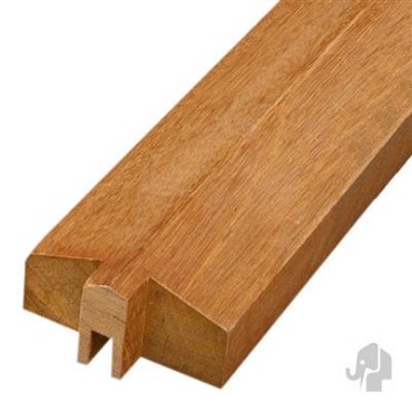 Bangkirai afdekprofiel 32x68x1800mm (tbv dubbel rabat, sponning 7mm) bc ~