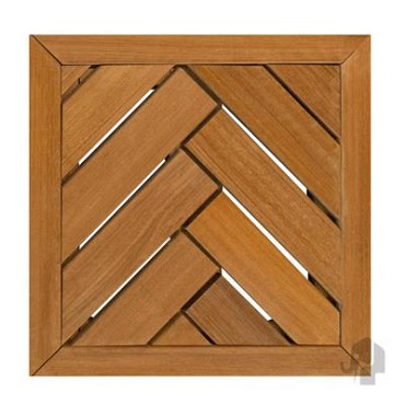 Elephant visgraat terrastegel duurzaam hardhout FSC 30x500x500mm vlak geschaafd ~