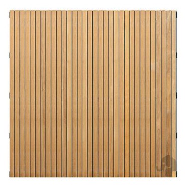 Elephant schutting Stripes Black hardhout FSC 45x1800x1800mm naturel/zwart RVS geschroefd ~