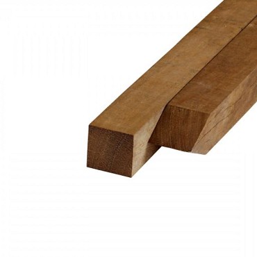Azobe hardhouten paal fijnbezaagd. gepunt 10x10x250 cm ~
