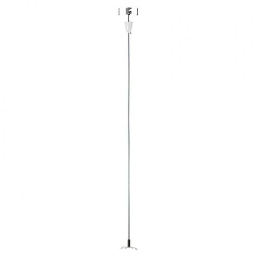 Draadophangset stang S-TRACK 3F-rail wit 100cm ~