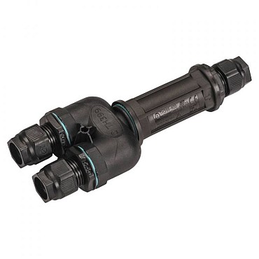 Verbindingsbox, 5-polig, IP68, zwart, DALI ~