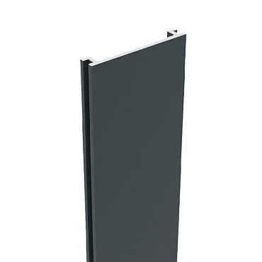 Boston klikprofiel 234x2,4x0,6 cm. alu RAL9005 tbv H-paal ~