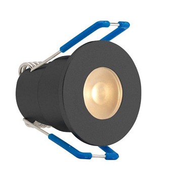 LED 12 st veranda inbouwspot Valencia BLACK, warm wit incl.: afstandsbediening, trafo en bekabeling~