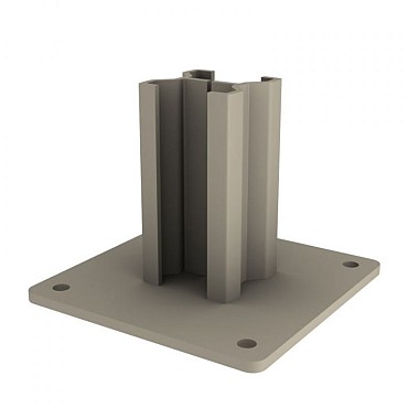 Dual Straight Stone Grey interne paalhouder alu paal ~