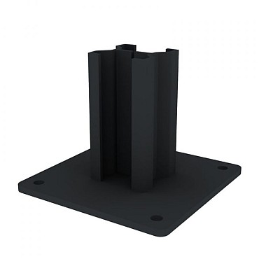 Dual Straight Graphite Black interne paalhouder alu paal ~