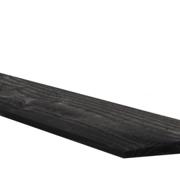 Douglas Zweeds rabat 1 zijde geschaafd. 1 zijde fijnbezaagd 1.1-2.7x19.5x500 cm zwart gedompeld ~