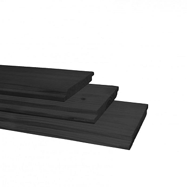 Vuren halfhouts rabat 1.8x19.5x300 zwart gedompeld ~