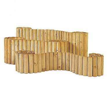 Rolborder Ø 5x30x250 cm. groen geïmpregneerd. ~