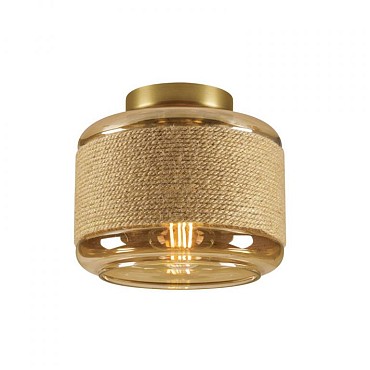 PANTILO ROPE 19 wand/plafond cilind. goud 1xE27 ~