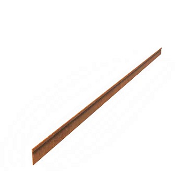 CorTen kantopsluiting met geplette rand 230x7 cm. (2 mm.) ~